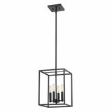Cobar 4-Light Matte Black Pendant - Homeroots