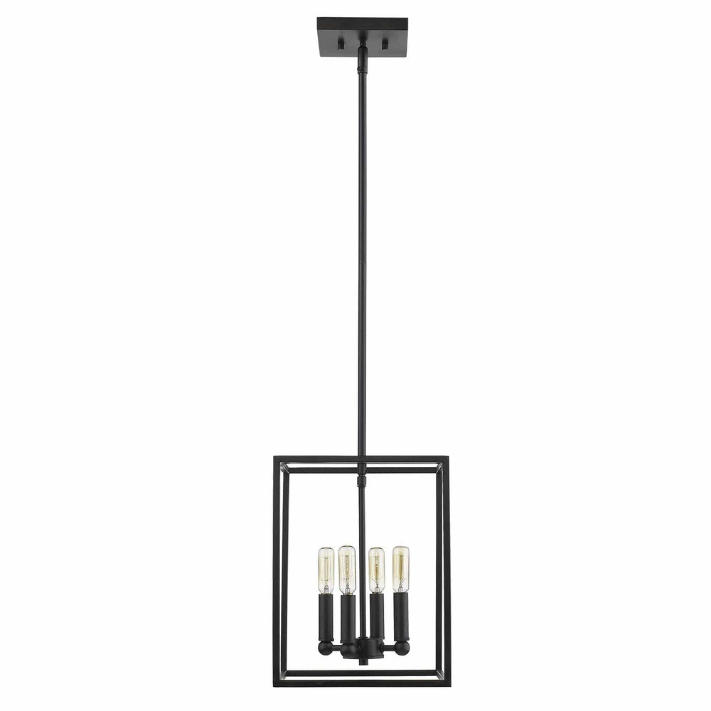 Cobar 4-Light Matte Black Pendant - Homeroots - Flyclothing LLC