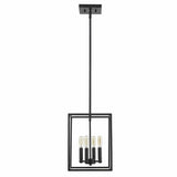 Cobar 4-Light Matte Black Pendant - Homeroots