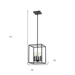 Cobar 4-Light Matte Black Pendant
