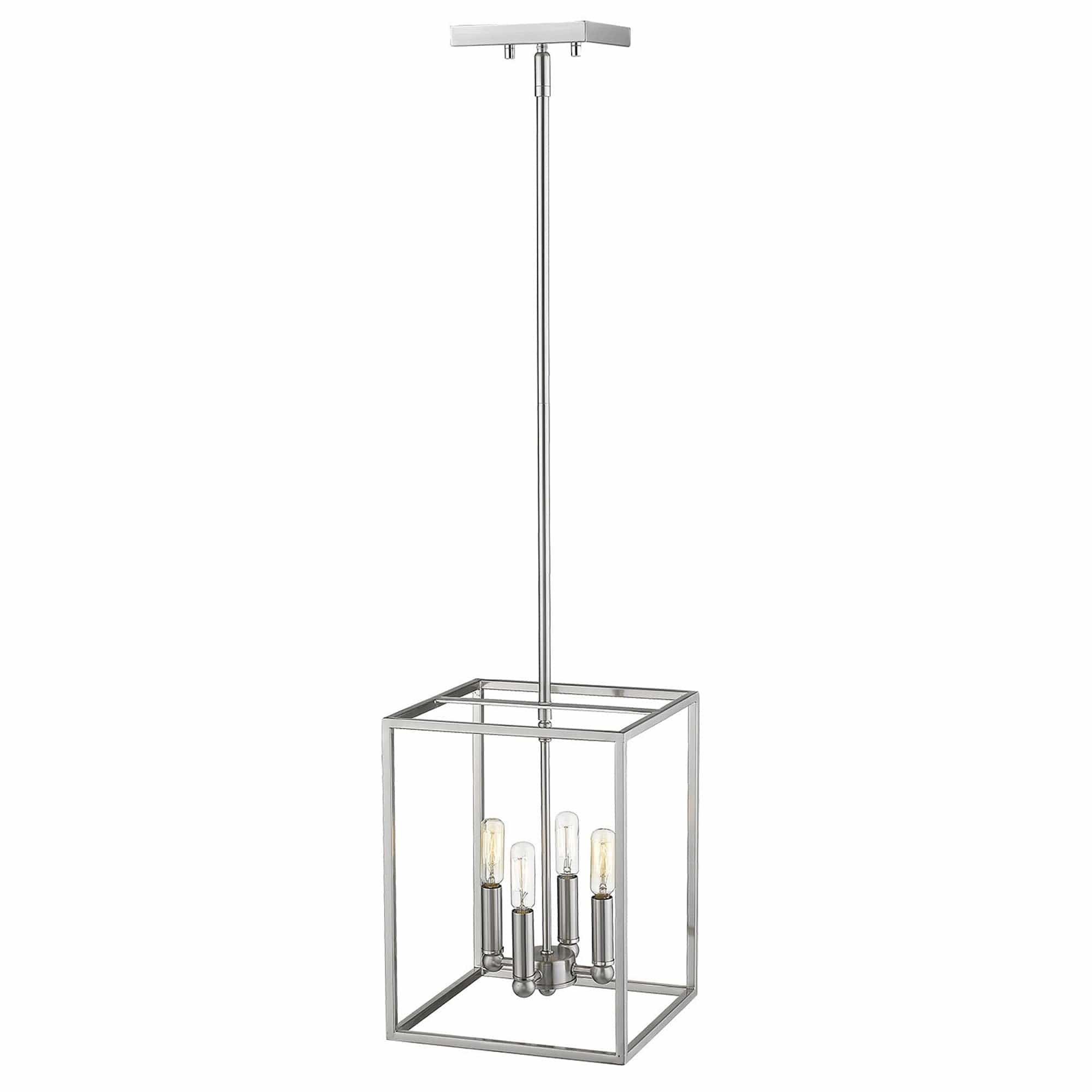 Cobar 4-Light Satin Nickel Pendant - Homeroots