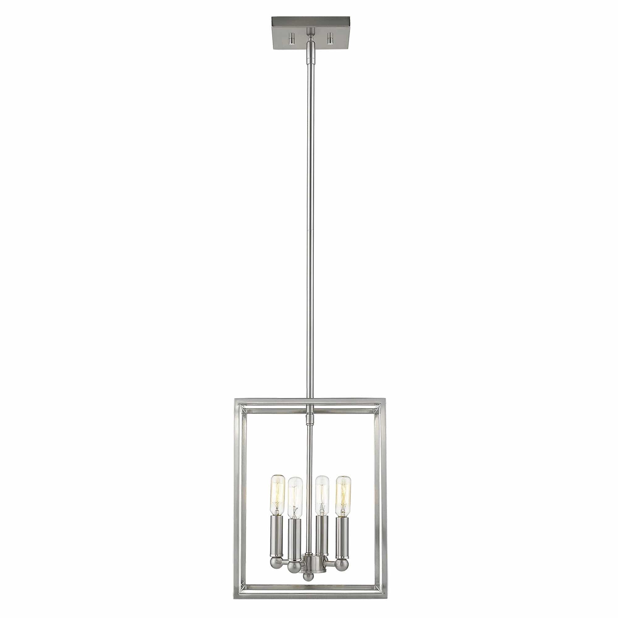 Cobar 4-Light Satin Nickel Pendant - Homeroots