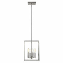 Cobar 4-Light Satin Nickel Pendant - Homeroots