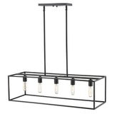 Cobar 5-Light Matte Black Island Pendant - Homeroots - Flyclothing LLC