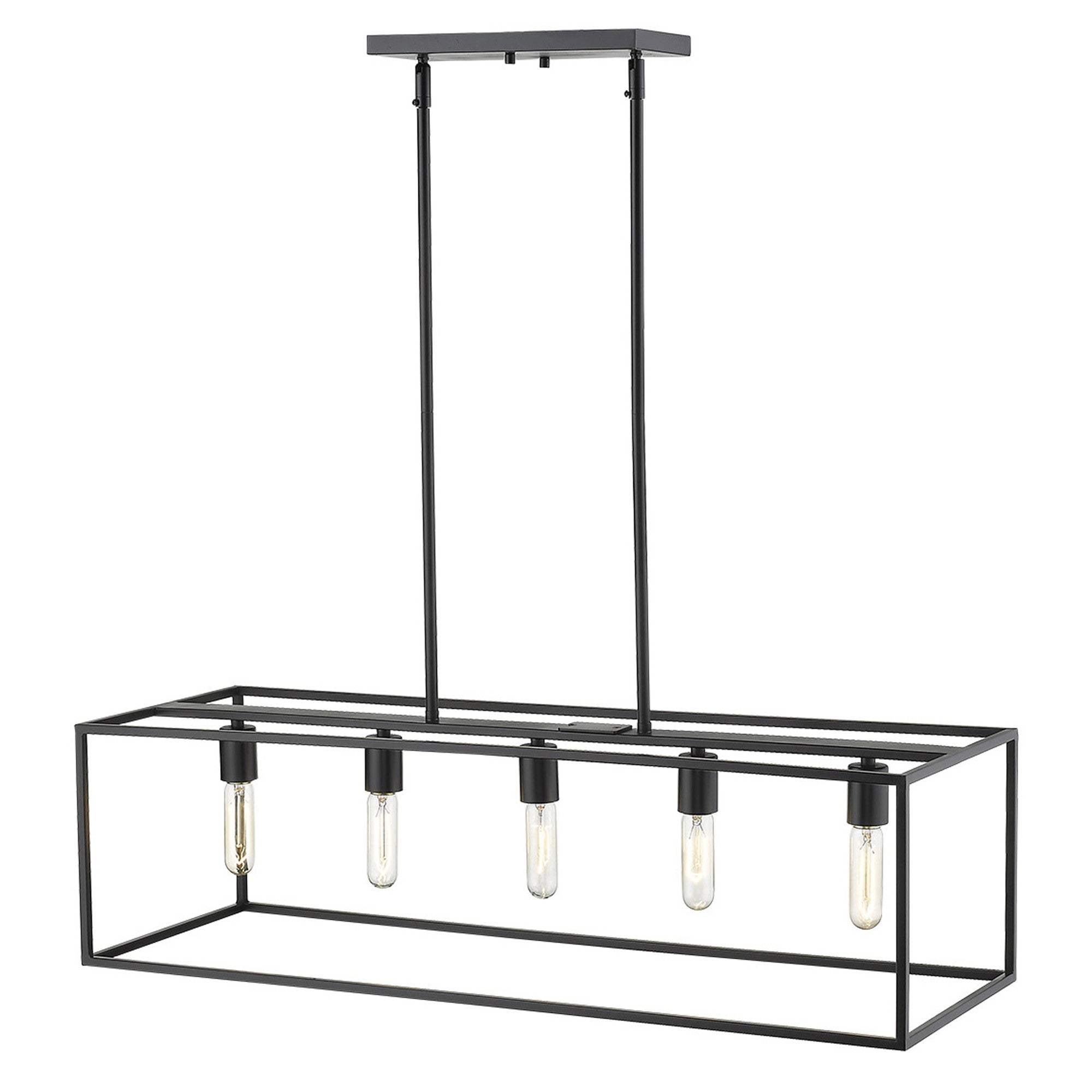 Cobar 5-Light Matte Black Island Pendant - Homeroots - Flyclothing LLC