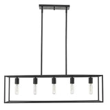 Cobar 5-Light Matte Black Island Pendant - Homeroots - Flyclothing LLC