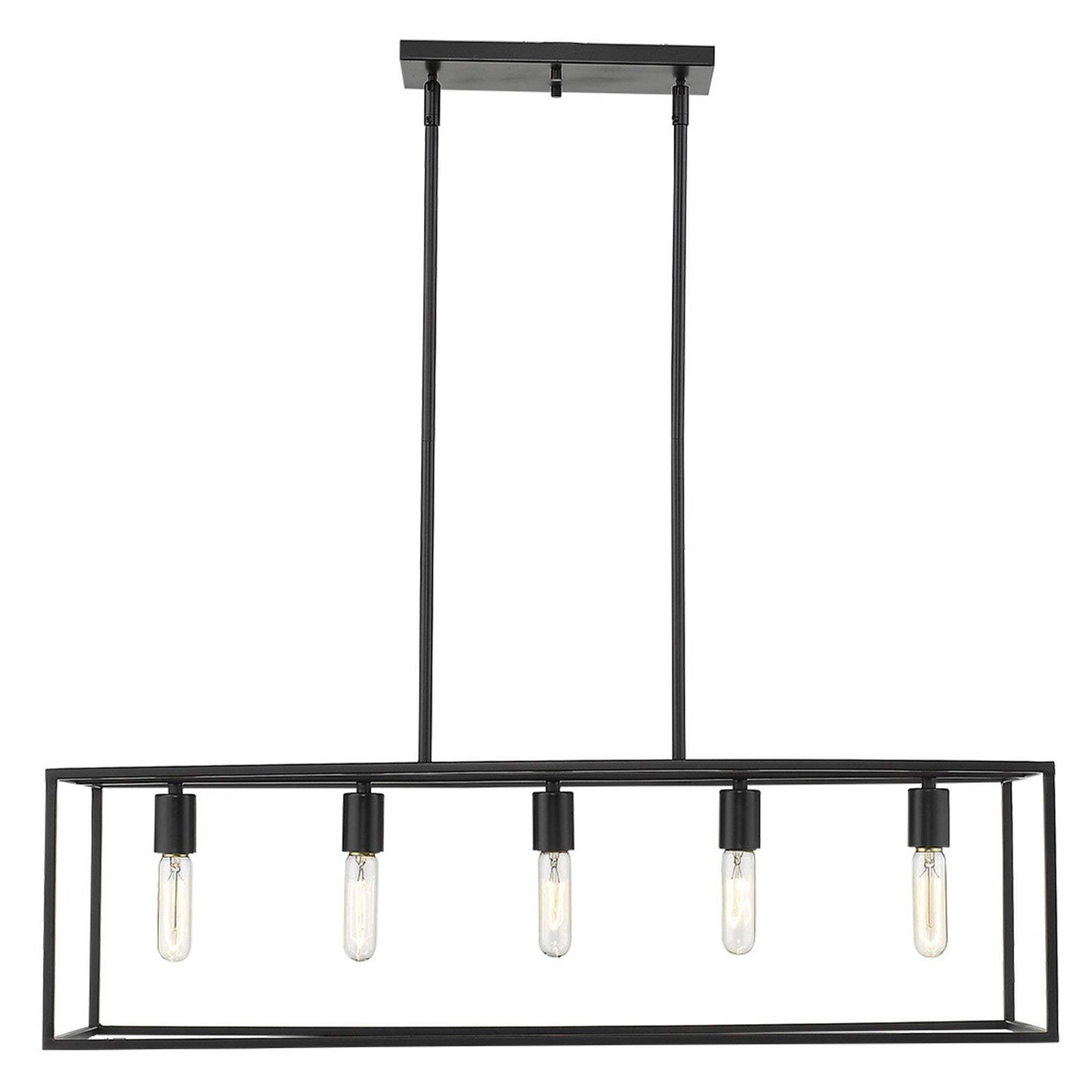 Cobar 5-Light Matte Black Island Pendant - Homeroots - Flyclothing LLC