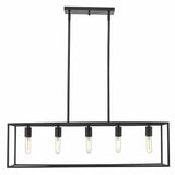 Cobar 5-Light Matte Black Island Pendant - Homeroots - Flyclothing LLC