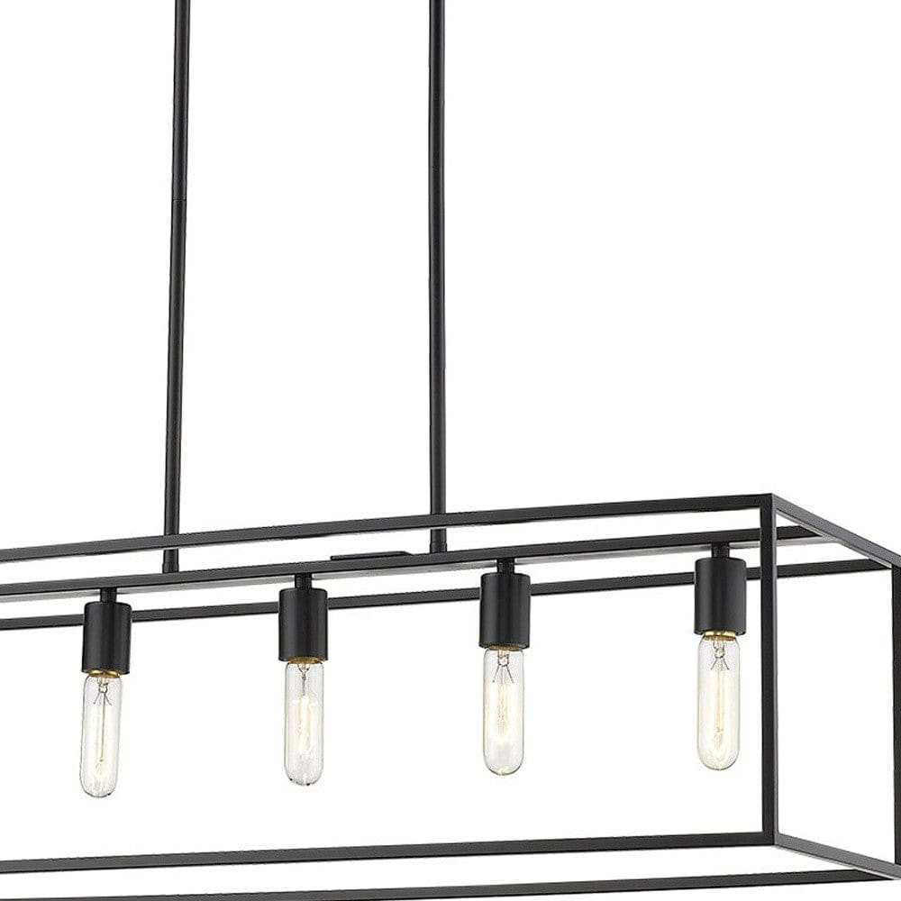 Cobar 5-Light Matte Black Island Pendant - Homeroots - Flyclothing LLC