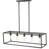 Cobar 5-Light Soil-Rubbed Bronze Island Pendant - Homeroots - Flyclothing LLC