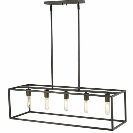 Cobar 5-Light Soil-Rubbed Bronze Island Pendant - Homeroots