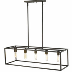 Cobar 5-Light Soil-Rubbed Bronze Island Pendant - Homeroots