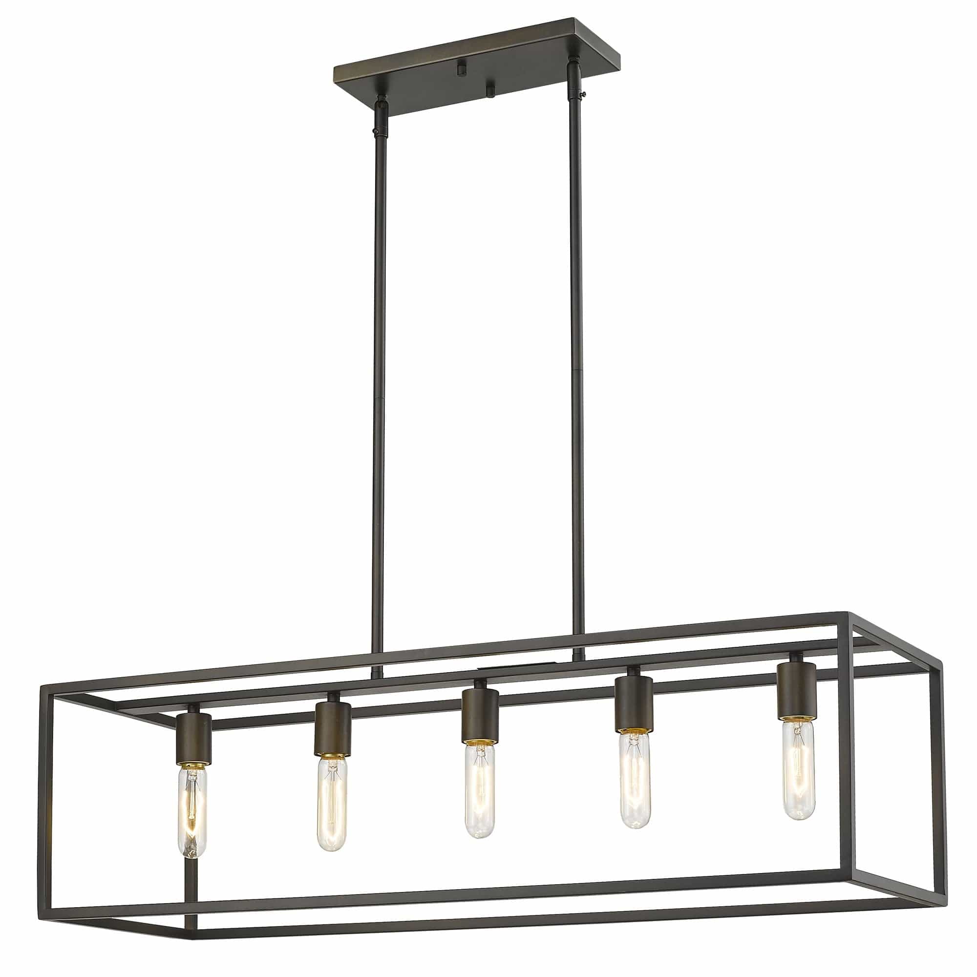 Cobar 5-Light Soil-Rubbed Bronze Island Pendant - Homeroots
