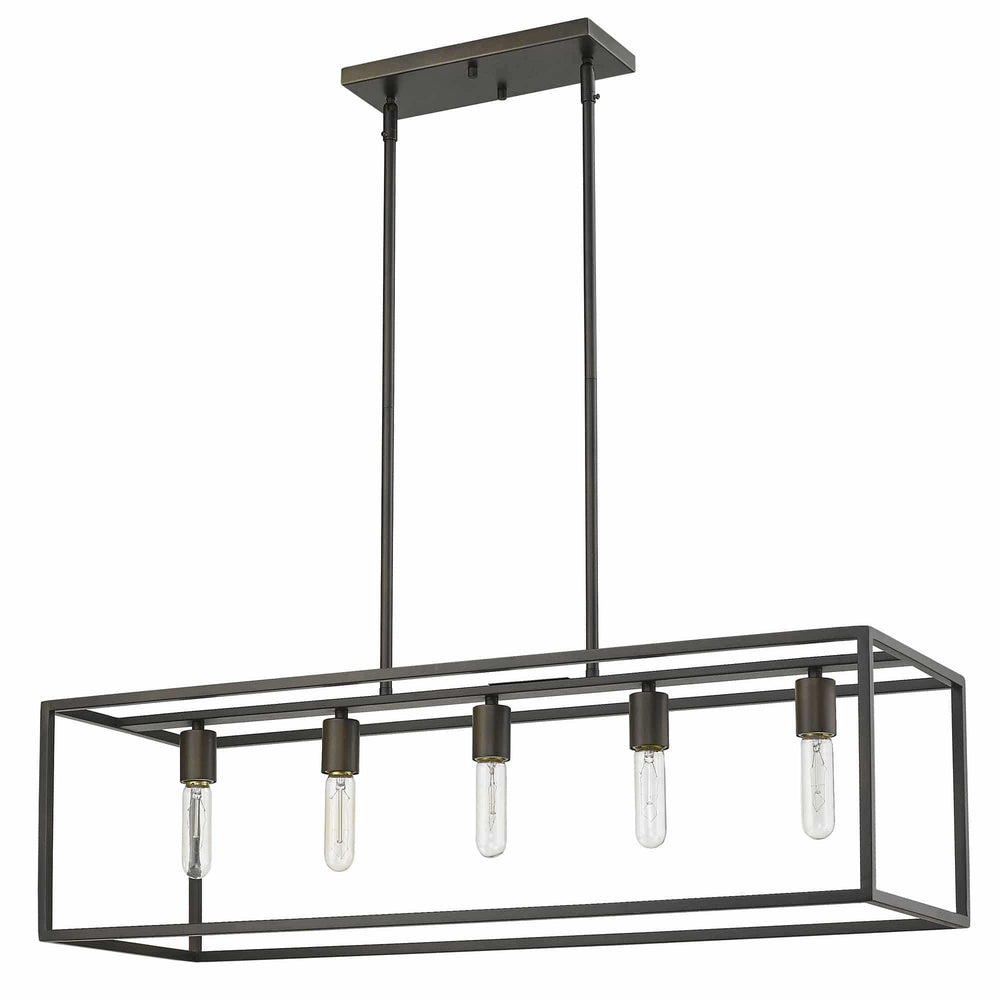 Cobar 5-Light Soil-Rubbed Bronze Island Pendant - Homeroots - Flyclothing LLC