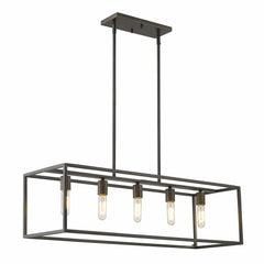Cobar 5-Light Soil-Rubbed Bronze Island Pendant - Homeroots
