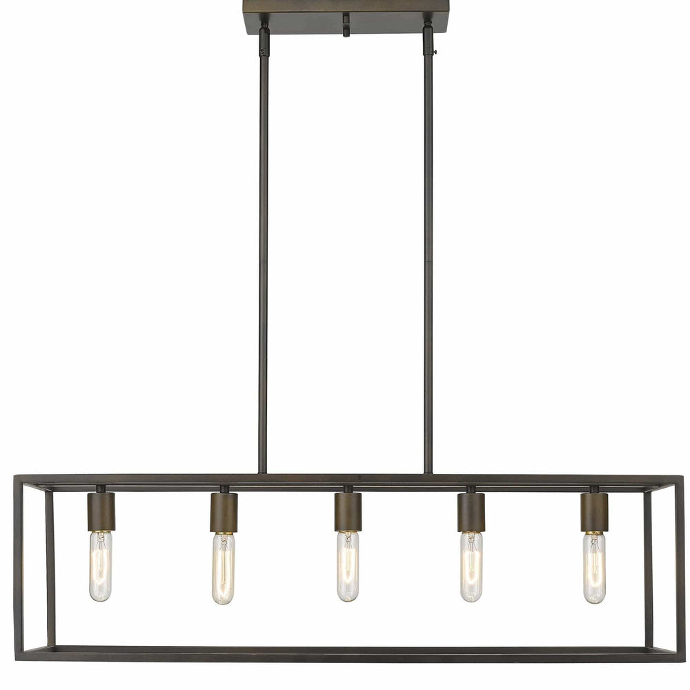 Cobar 5-Light Soil-Rubbed Bronze Island Pendant - Homeroots - Flyclothing LLC