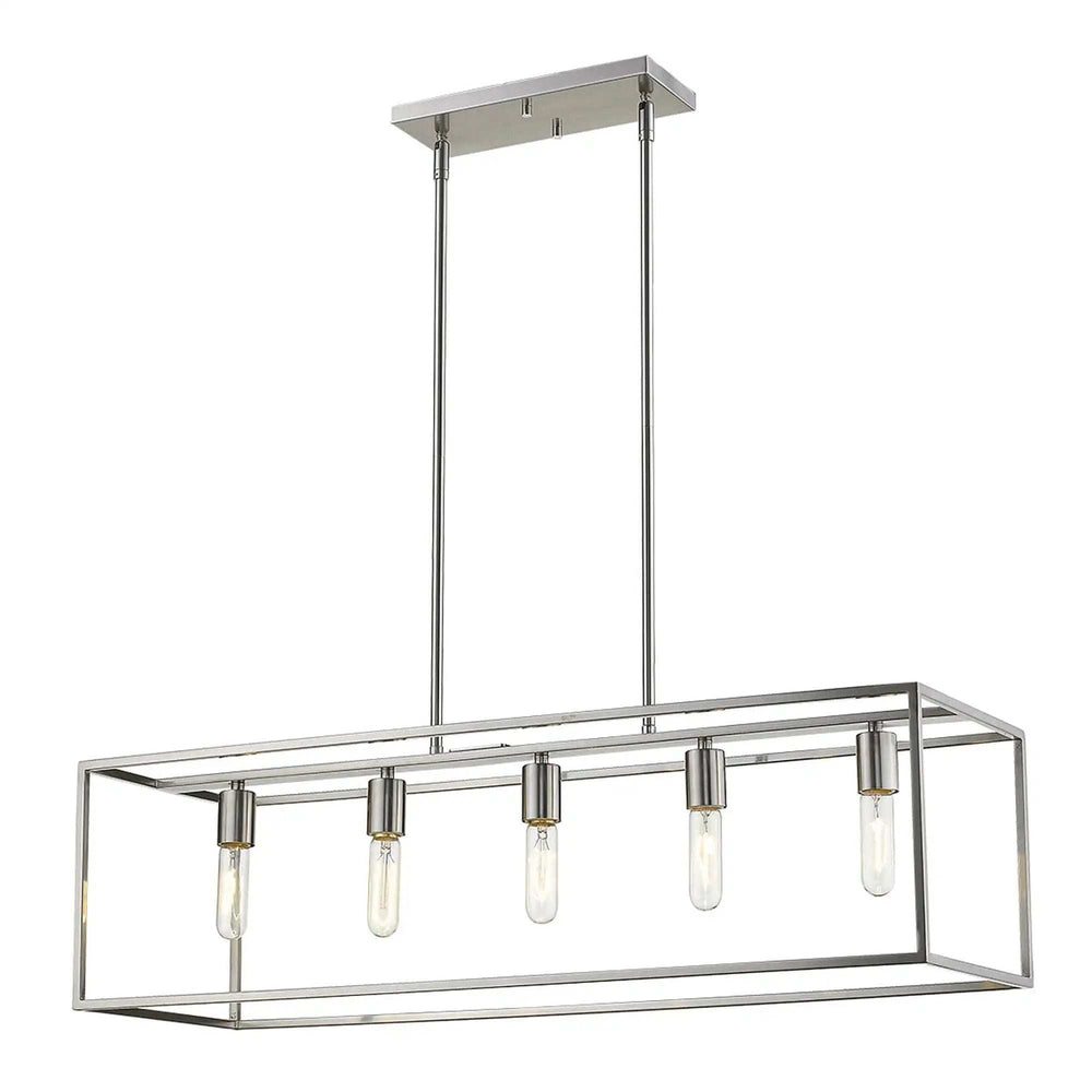 Cobar 5-Light Satin Nickel Island Pendant - Homeroots - Flyclothing LLC