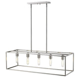 Cobar 5-Light Satin Nickel Island Pendant - Homeroots - Flyclothing LLC