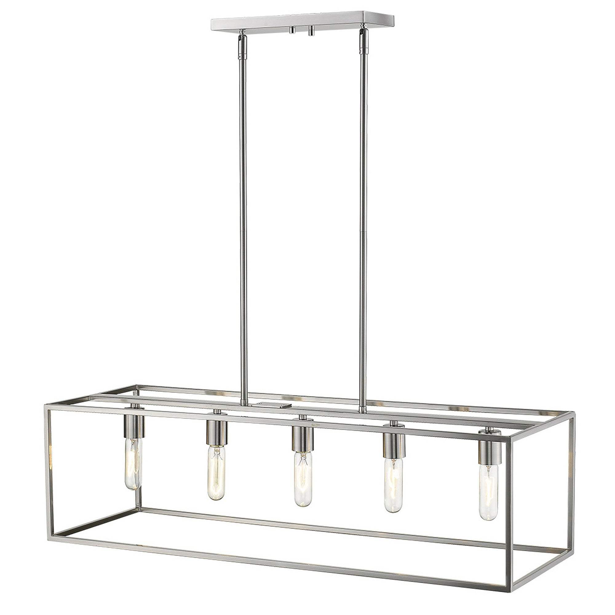 Cobar 5-Light Satin Nickel Island Pendant - Homeroots - Flyclothing LLC