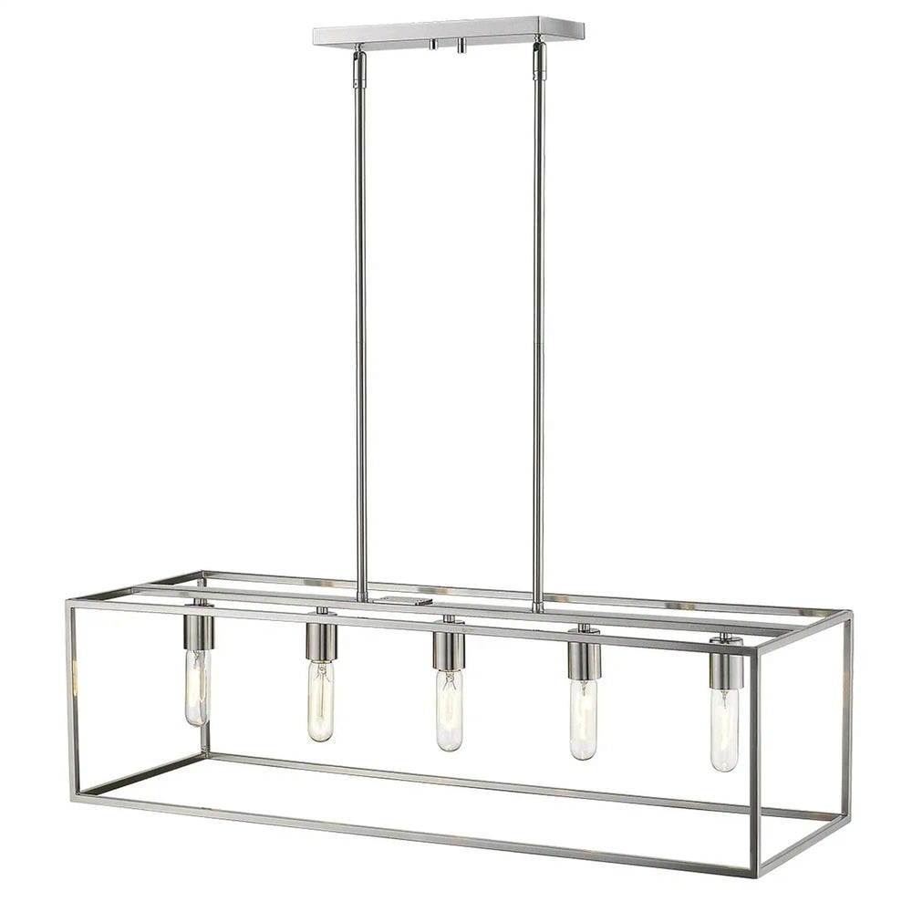 Cobar 5-Light Satin Nickel Island Pendant - Homeroots - Flyclothing LLC