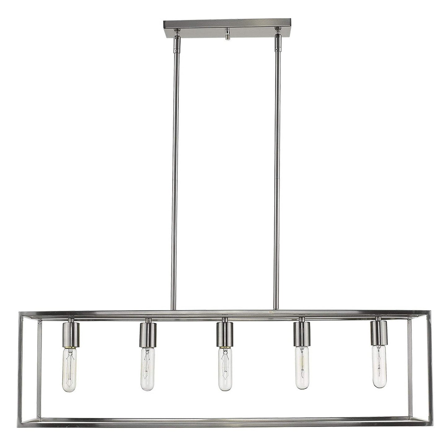 Cobar 5-Light Satin Nickel Island Pendant - Homeroots - Flyclothing LLC