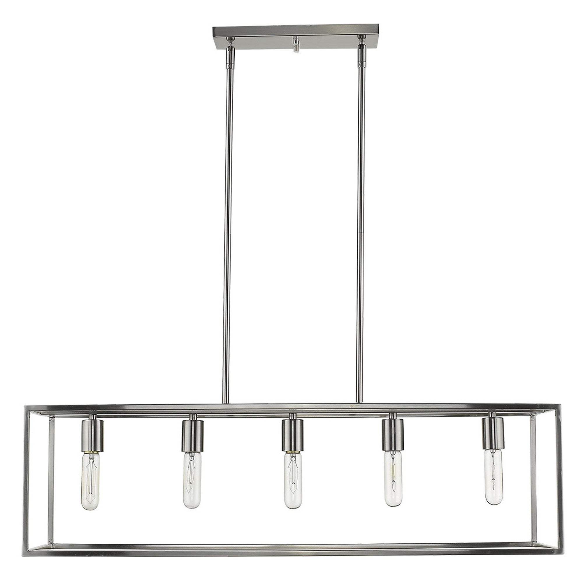 Cobar 5-Light Satin Nickel Island Pendant - Homeroots - Flyclothing LLC