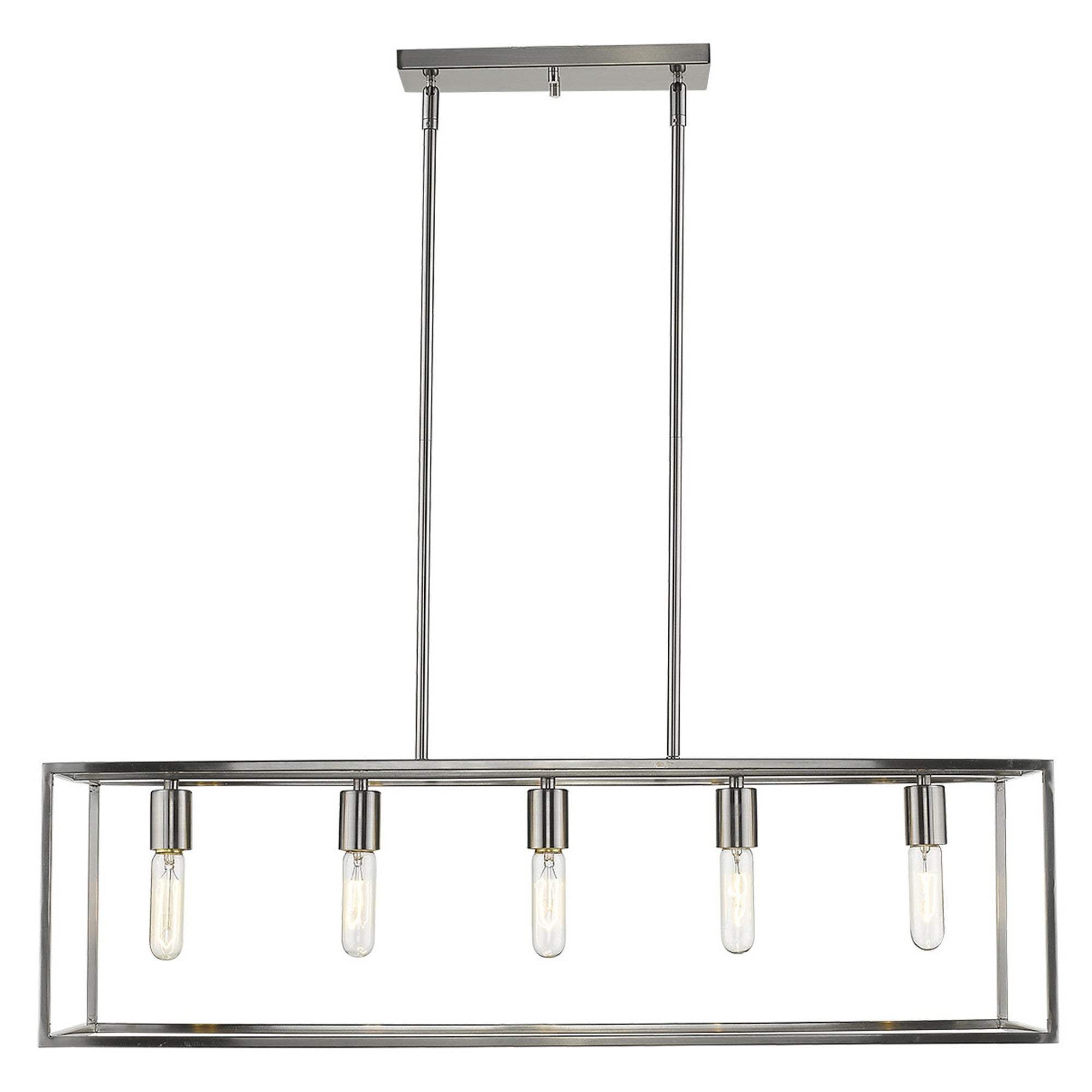 Cobar 5-Light Satin Nickel Island Pendant - Homeroots - Flyclothing LLC