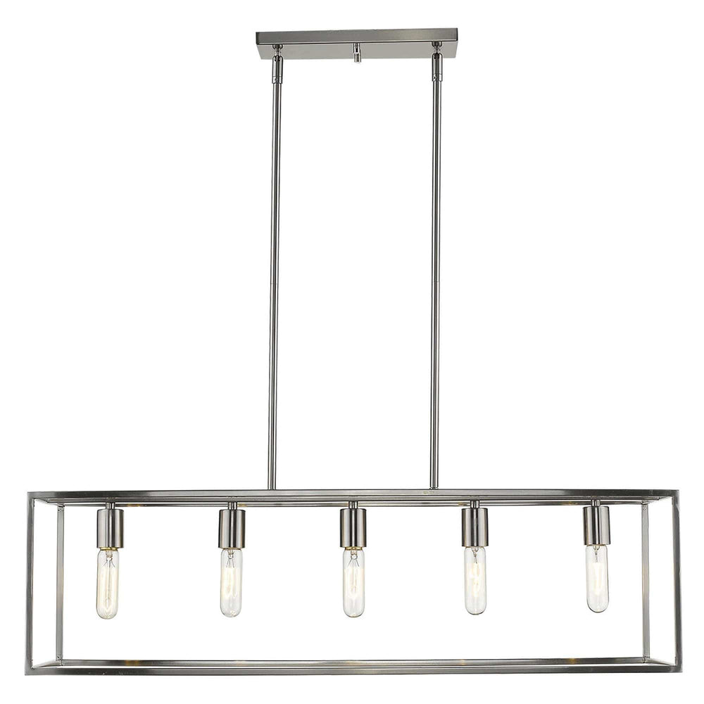 Cobar 5-Light Satin Nickel Island Pendant - Homeroots - Flyclothing LLC