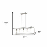 Cobar 5-Light Satin Nickel Island Pendant - Homeroots - Flyclothing LLC
