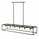 Cobar 12-Light Matte Black Island Pendant - Homeroots