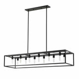 Cobar 12-Light Matte Black Island Pendant - Homeroots