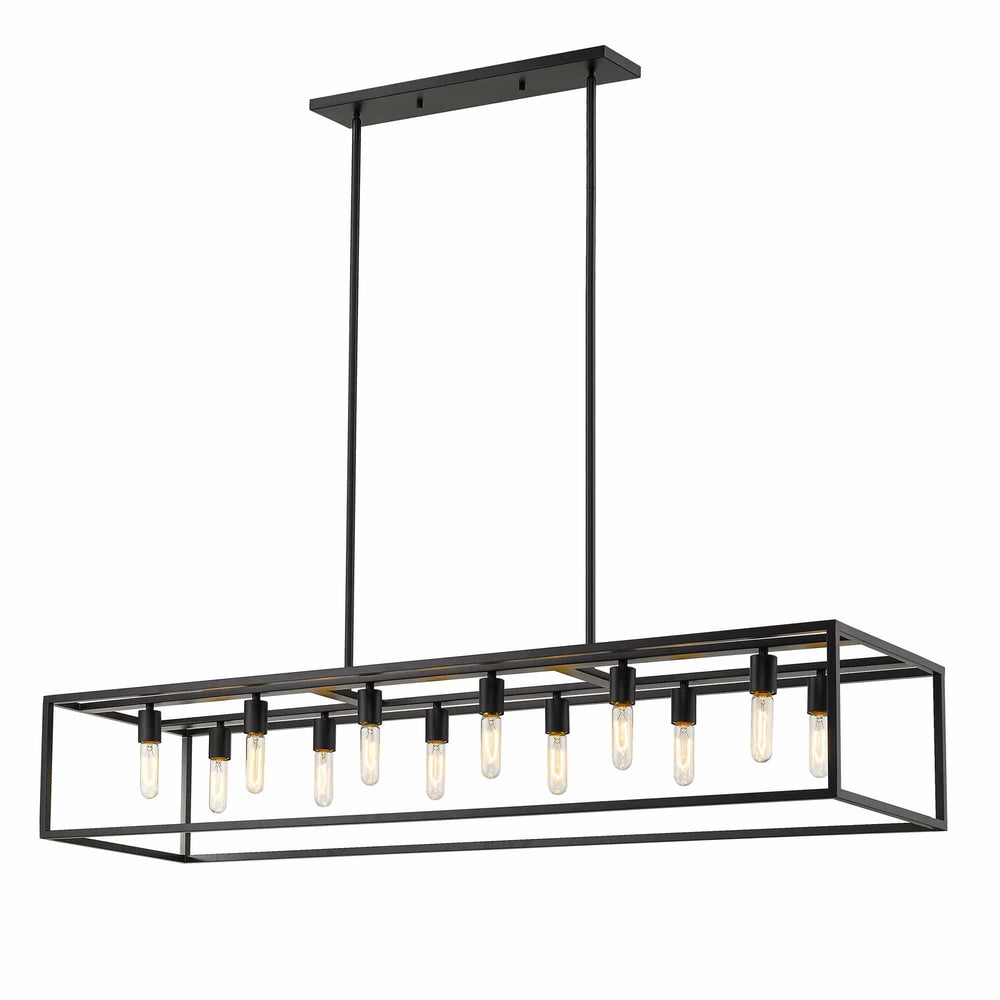 Cobar 12-Light Matte Black Island Pendant - Homeroots - Flyclothing LLC