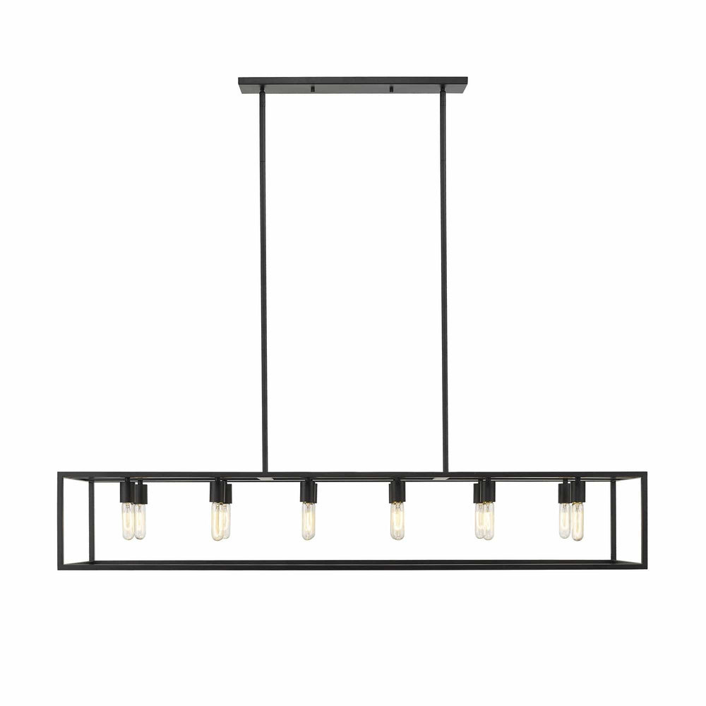 Cobar 12-Light Matte Black Island Pendant - Homeroots - Flyclothing LLC