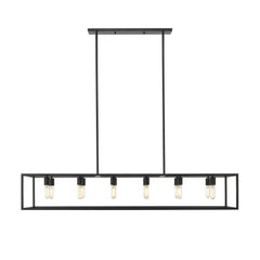 Cobar 12-Light Matte Black Island Pendant