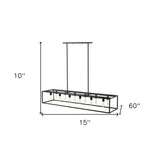 Cobar 12-Light Matte Black Island Pendant - Homeroots - Flyclothing LLC