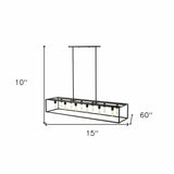 Cobar 12-Light Matte Black Island Pendant - Homeroots - Flyclothing LLC