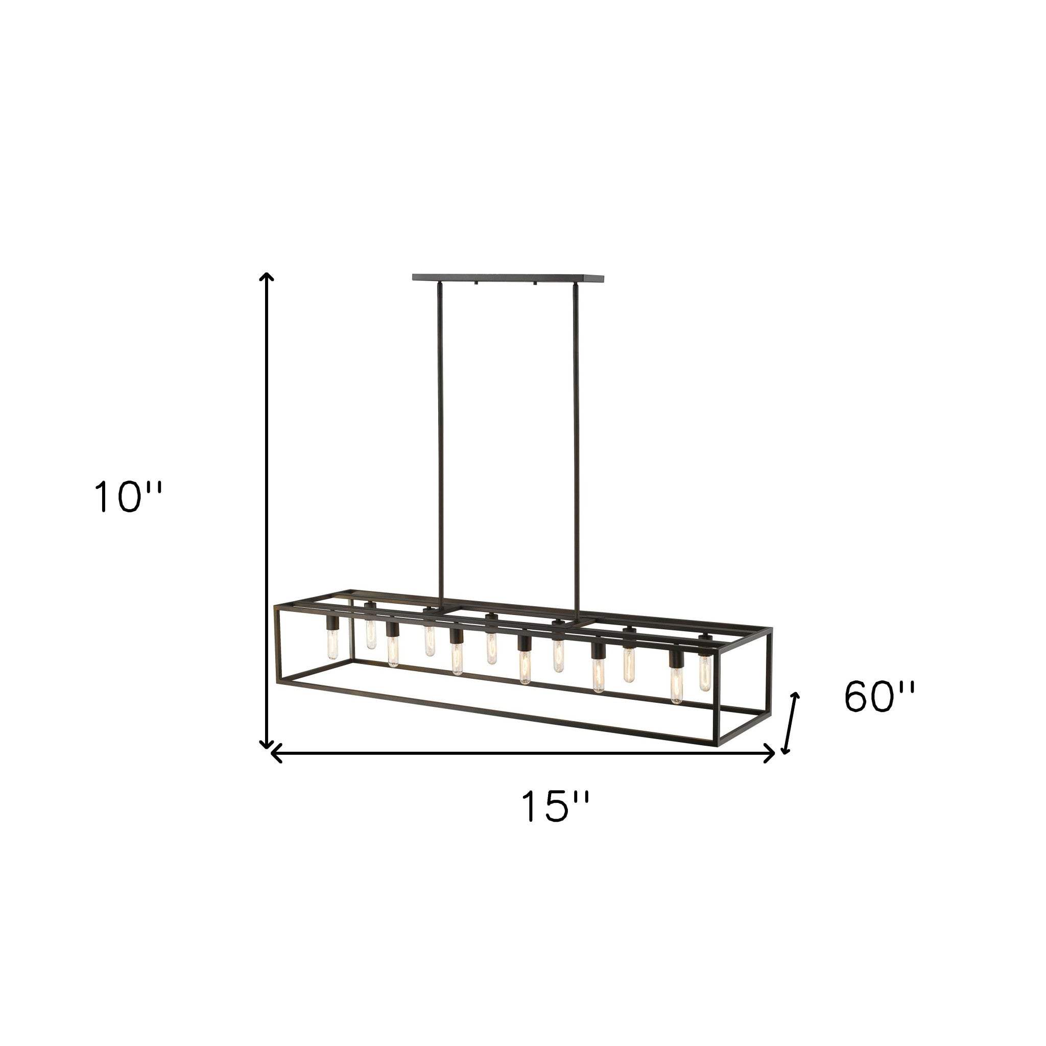 Cobar 12-Light Oil-Rubbed Bronze Island Pendant - Homeroots - Flyclothing LLC