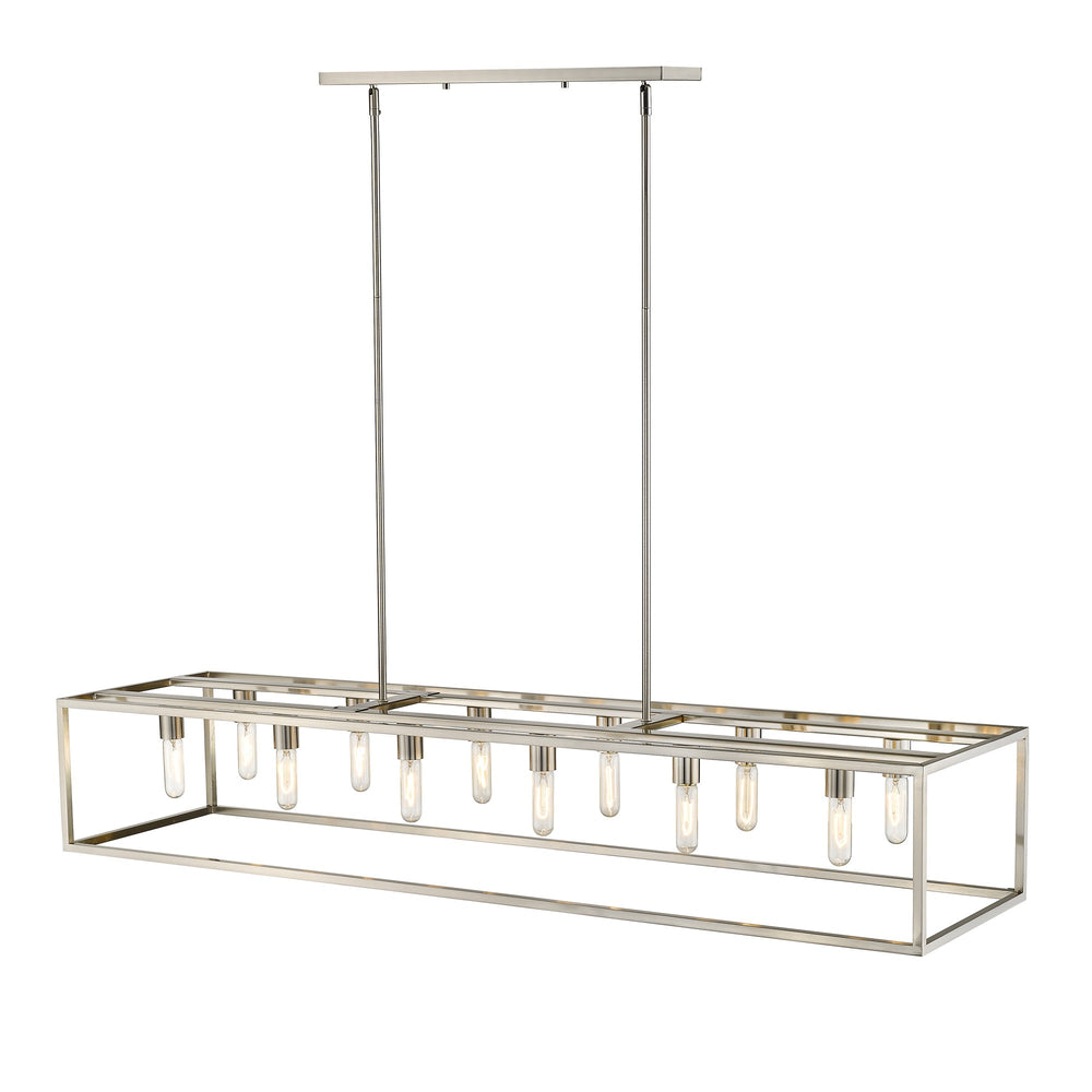 Cobar 12-Light Satin Nickel Island Pendant - Homeroots