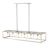 Cobar 12-Light Satin Nickel Island Pendant - Homeroots