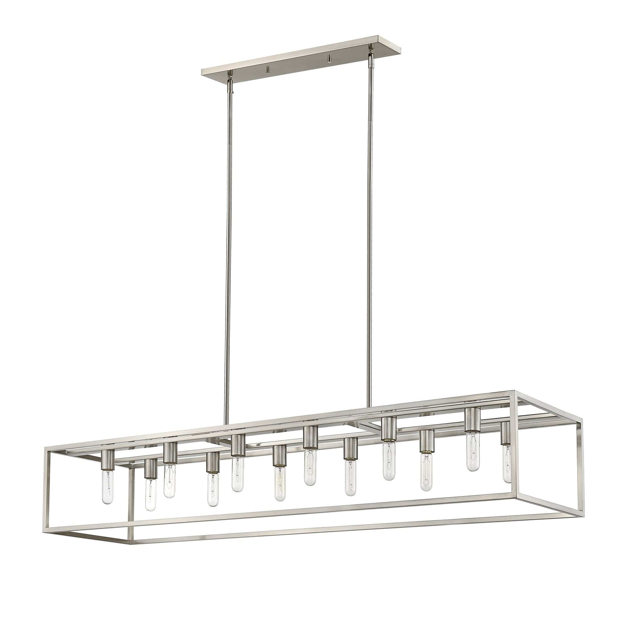 Cobar 12-Light Satin Nickel Island Pendant - Homeroots