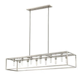 Cobar 12-Light Satin Nickel Island Pendant - Homeroots