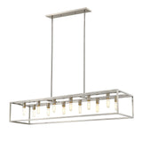 Cobar 12-Light Satin Nickel Island Pendant - Homeroots