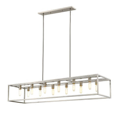 Cobar 12-Light Satin Nickel Island Pendant - Homeroots