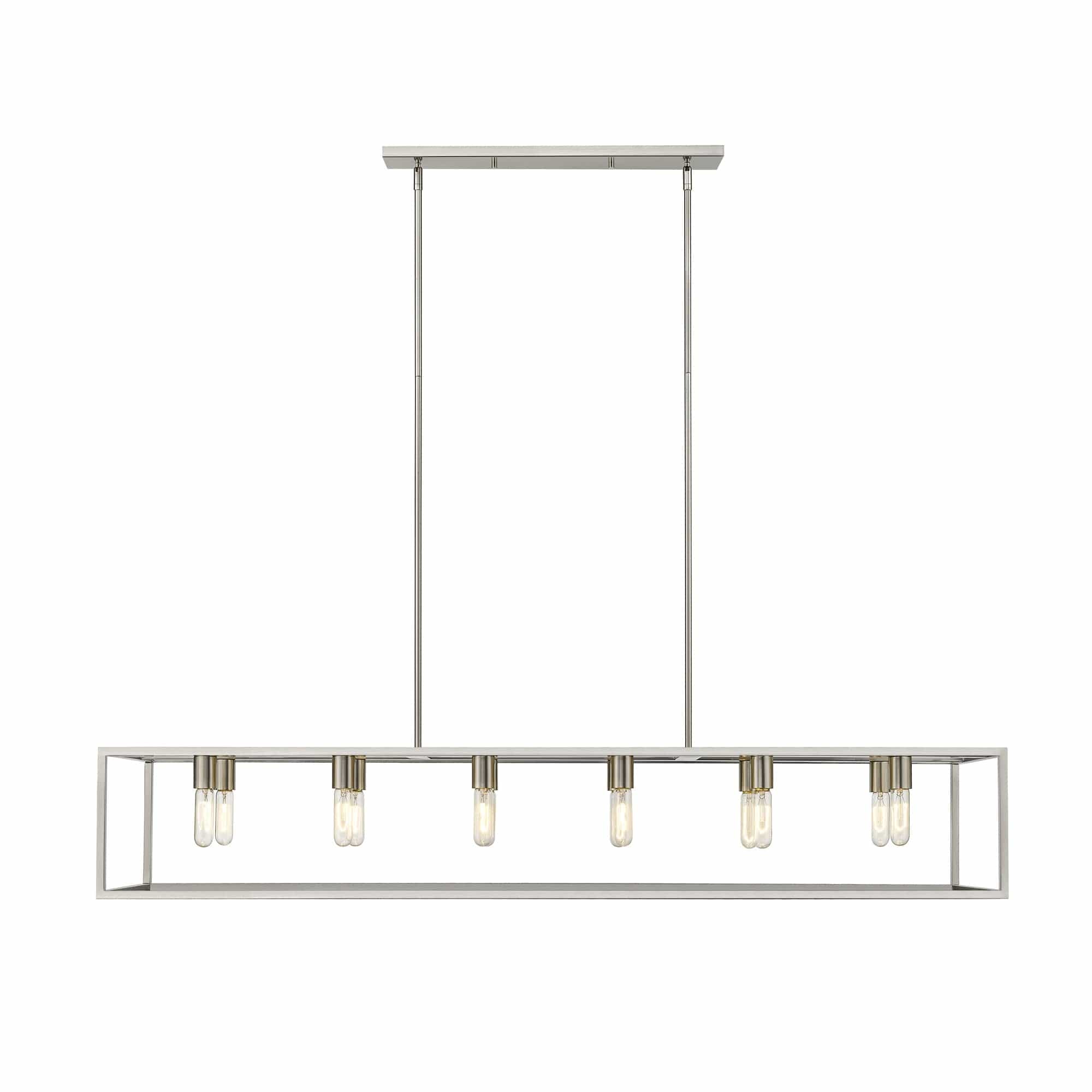 Cobar 12-Light Satin Nickel Island Pendant - Homeroots