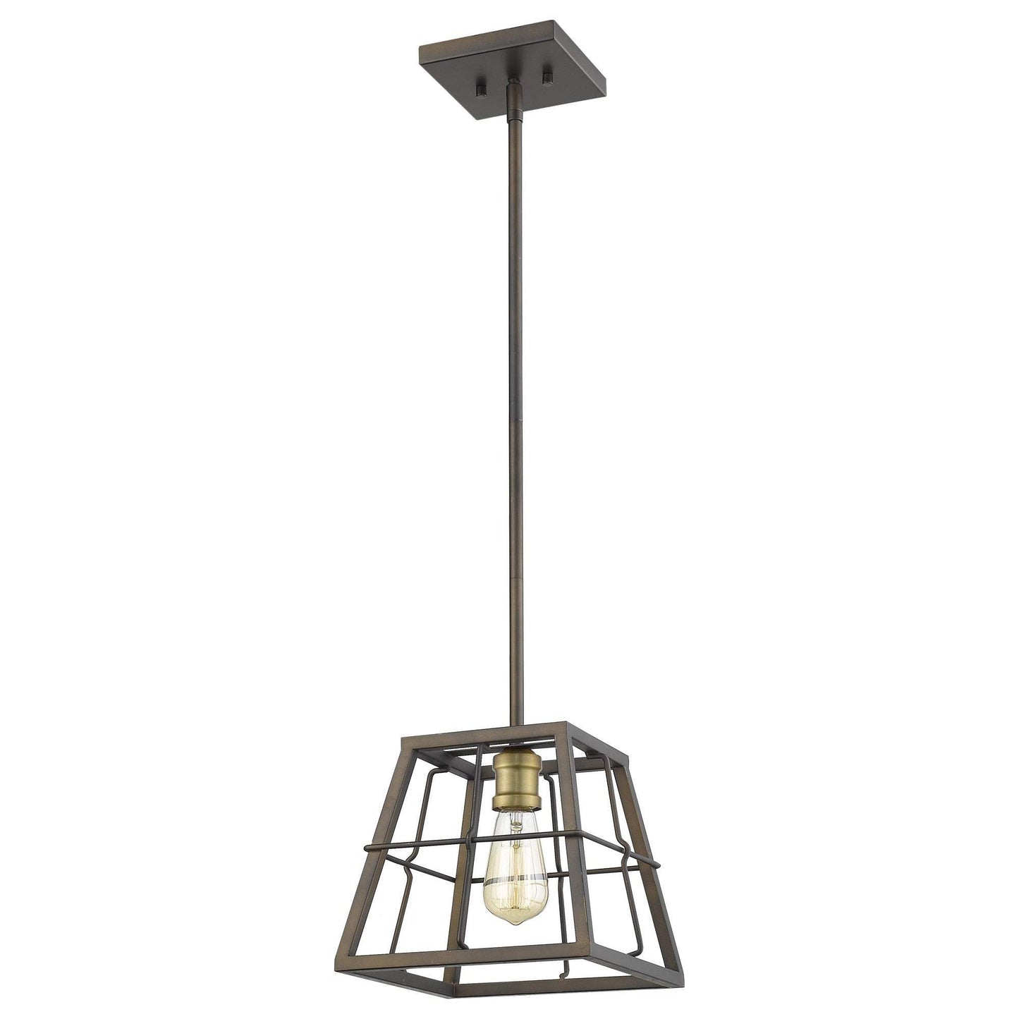 Charley 1-Light Oil-Rubbed Bronze Mini-Pendant - Homeroots - Flyclothing LLC
