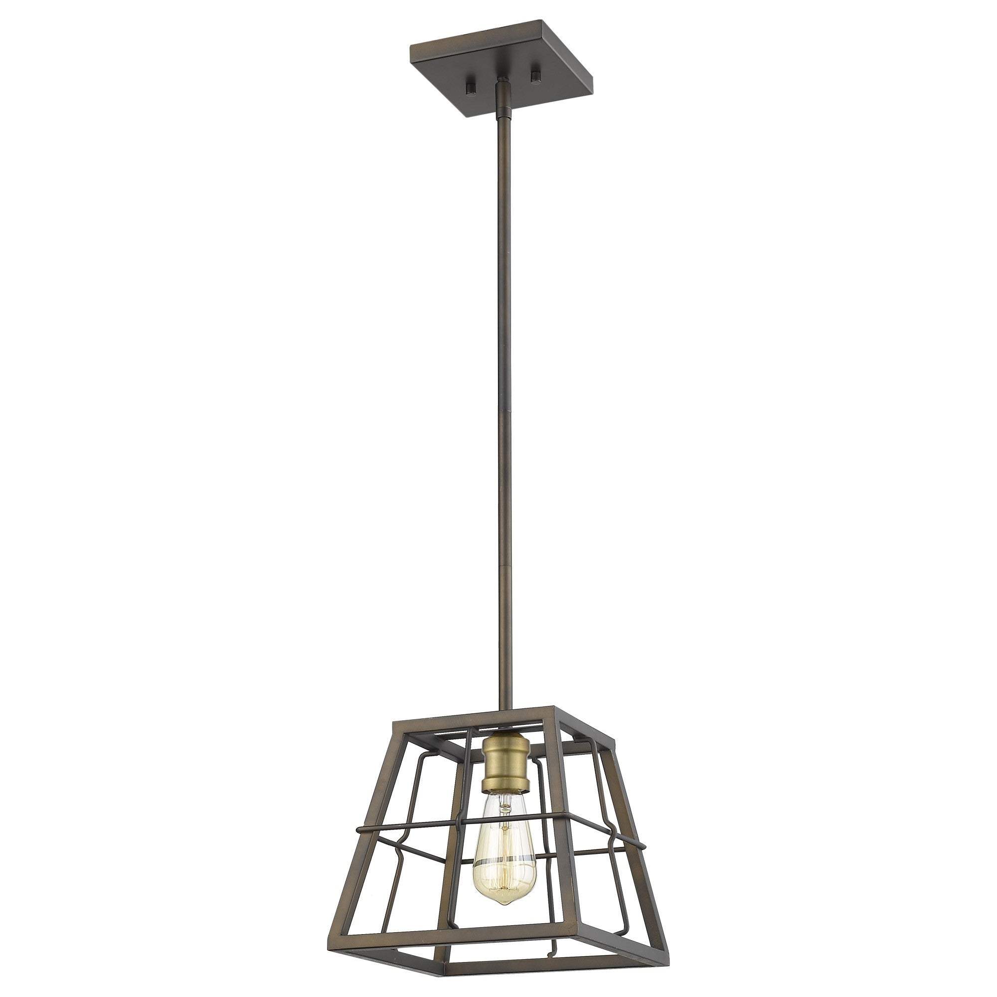 Charley 1-Light Oil-Rubbed Bronze Mini-Pendant - Homeroots - Flyclothing LLC
