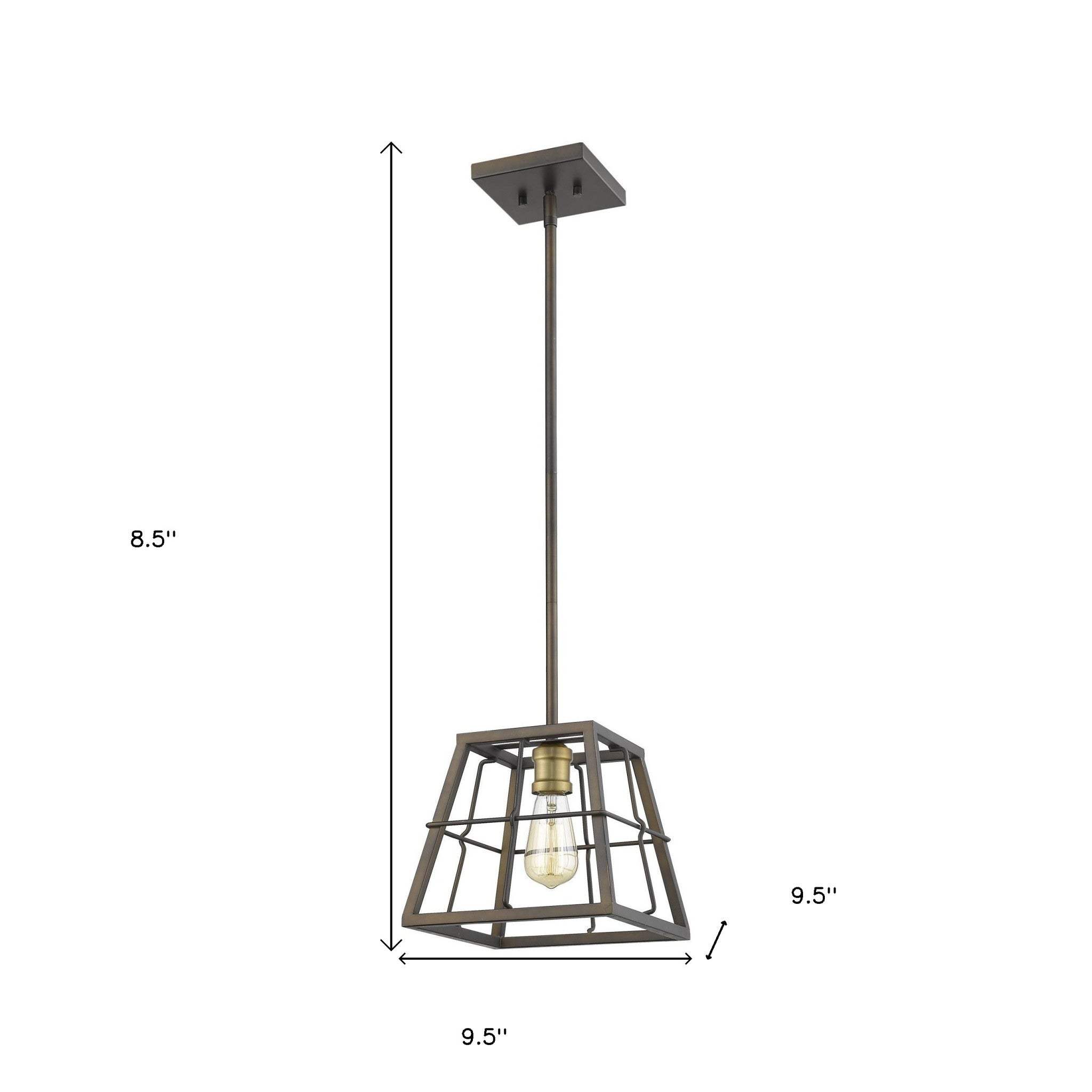 Charley 1-Light Oil-Rubbed Bronze Mini-Pendant - Homeroots - Flyclothing LLC