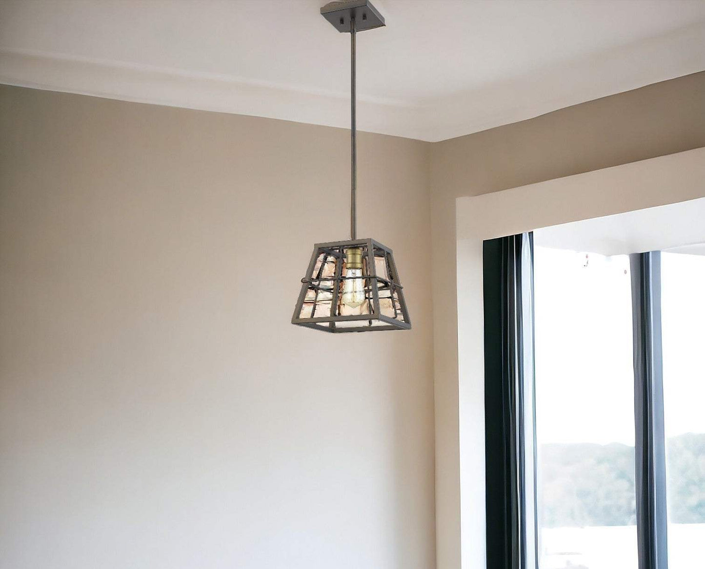 Charley 1-Light Oil-Rubbed Bronze Mini-Pendant - Homeroots - Flyclothing LLC