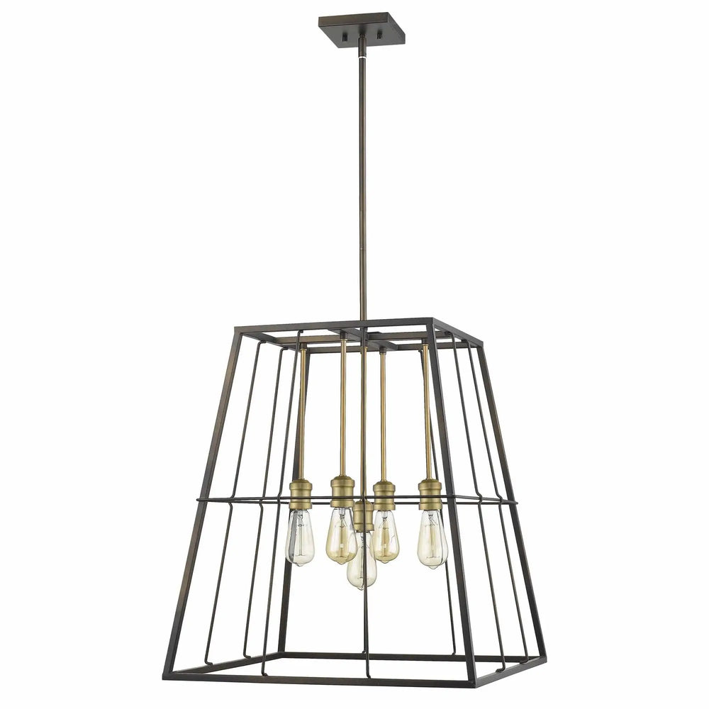 Charley 5-Light Oil-Rubbed Bronze Pendant - Homeroots