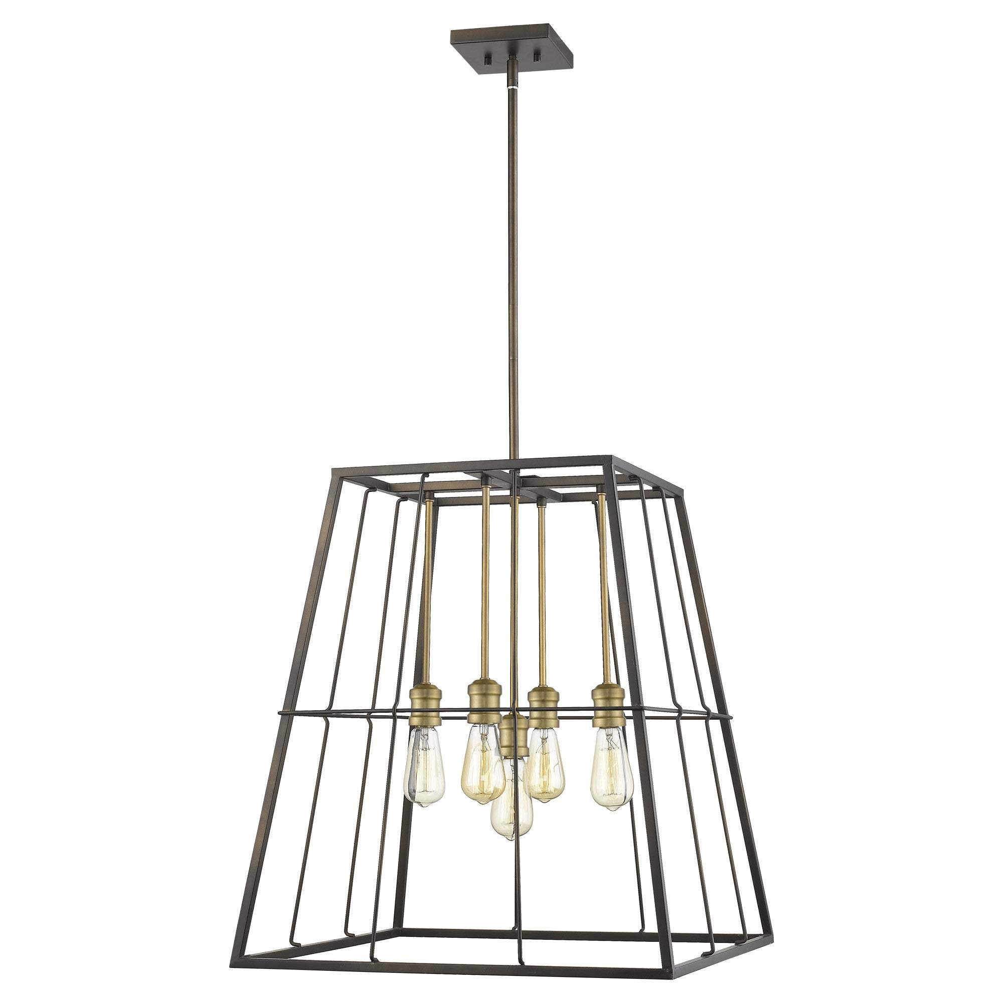 Charley 5-Light Oil-Rubbed Bronze Pendant - Homeroots - Flyclothing LLC